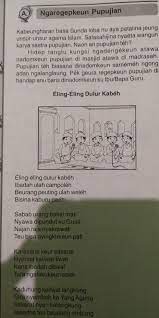 Aya anu henteu ngawujud carita: 1 Saha Anu Digero Dina Pupujian Di Luhur Teh 2 Ngelingan Supaya Naon Pupujian Eling Eling Dulur Brainly Co Id