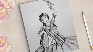 Pin On Traditional Indian Girl Drawing