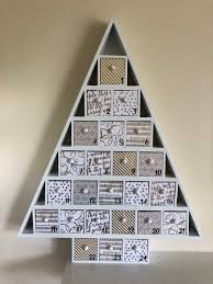 White Gold Christmas Advent Calendar Wooden Tree Ready To Ship Christmas Tree Advent Calendar Wooden Advent Calendar Christmas Advent