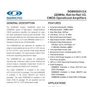 SGM80581/2/4 220MHz, Rail-to-Rail I/O, CMOS Operational ...