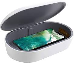 Amazon Com Icyber Smart Phone Sanitizer Portable Uv Lights Cell Phone Sanitizer Sterilizer Cleaner Box With 10w Fast Wi Wireless Charger Uv Light Aromatherapy