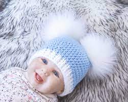 Fur Double Pom Pom Beanie Boys Winter Hats Winter Beanie Etsy Baby Boy Beanies Boys Winter Hats Winter Hats Beanie