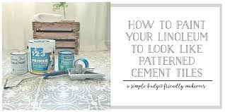 Painted linoleum floor looks as good as the new one. Plum Pretty Decor Design Co How To Paint Your Linoleum Or Tile Floors To Look Like Patterned Cement Tiles Full Tutorial