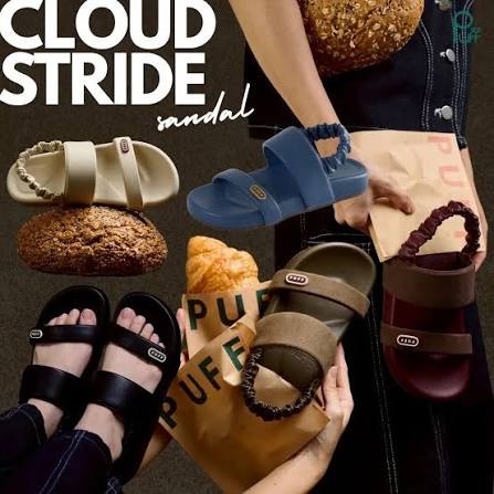 cloud stride sandal colourful