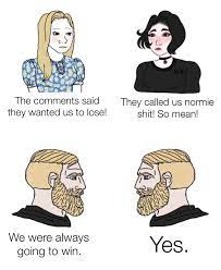 The image, captioned yes, has been used online as a reaction, with the implied meaning of yes often being many or every single one. Girls Vs Yes Chads Is Your July 2020 Meme Of The Month Dankmemes
