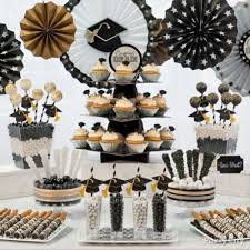 Classy Grad Treat Table Ideas Graduation Party Treats Gold Graduation Party College Graduation Parties