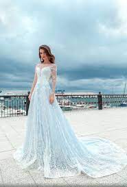 Light Blue Color Wedding Dress Soft Wedding Dress Long Bridal Dress Off The Shoulders Neckline Dress Light Blue Wedding Gown Blue Wedding Gowns Soft Wedding Dresses Blue Wedding Dresses