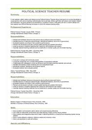 Received food, phone, and cleaning gecd.mit.edu 35. Political Science Teacher Resume Example