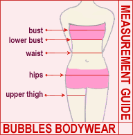 Bubbles Bodywear Shapewear Size Charts