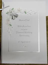 60th Diamond Wedding Anniversary Card Personalised Handmade Quilled Paper Qui Diamond Wedding Anniversary Cards Wedding Anniversary Cards Anniversary Cards
