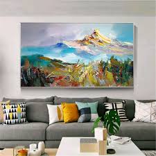 Gold Acrylic Landscape Original Abstract Painting Wall Art Pictures For Living Room Wall Decor Canvas Painting Home Thick Texture Landscape Abstract Canvas Painting Abstract Painting Abstract Art Painting