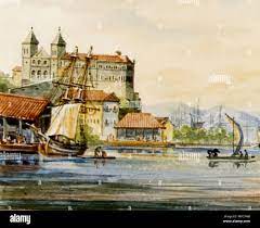 Port Of Rio De Janeiro And Guanabara Bay Detail Of Showing The Monastery Of Saint Benedict Circa 1841 Jules Marie Vincent De Sinety 1812 138 Desinety1841 Stock Photo Alamy