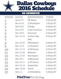 Printable Dallas Cowboys Schedule 2016 Houston Texans Football Pittsburgh Steelers Schedule Philadelphia Eagles Schedule