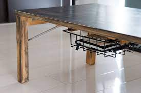 セリア品を貼るだけ テーブル下に引き出しをdiy ダイニングテーブル 収納 ダイニングテーブル diy テーブル 収納