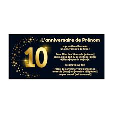 Découvrez le grand choix de littérature classique pour la jeunesse, de romans et de livres scolaires : Invitation Anniversaire 10 Ans Doree Etoile Gratuit A Imprimer Carte 3451