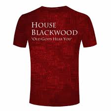 Game Of Thrones House T Shirts Men Blackwood Old Gods Hear