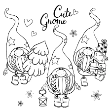 Algorithms of counting popular trends of our website offers to you see some popular coloring pages: Cute Christmas Gnomes For A Whimsical Holiday