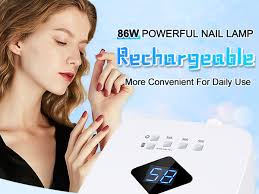 Amazon.com: LKE Cordless UV Nail Lamp, 86W Rechargeable UV Light for Gel  Nails, Nail Dryer with 30Pcs Lamp Beads, Nail Light Professional Led Nail  Lamp with 4 Timer Setting for Salon and