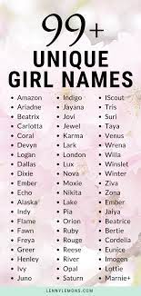 99 Unique Girl Names So You Re Getting A Bit Sick Of All The Traditional And Played Out Baby Girl Original Baby Names Unique Girl Names Uncommon Girl Names
