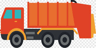 This png image is transparent backgroud and png format. Cargo Garbage Truck Waste Red Garbage Truck Freight Transport Orange Png Pngegg