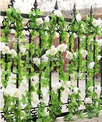 Wholesale Artificial Rose Flower Garland Vine Ivy For Wedding Party Garden Decoration Dec Free Shipping 3 7 4 2 Pie Flower Fence Artificial Roses Ivy Flower