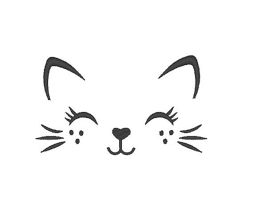 Pretty Kitty Face Machine Embroidery Embroidery Design Cat Etsy Machine Embroidery Cat Kitty Face Paint Machine Embroidery