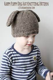 Happy Puppy Dog Hat Knitting Pattern Puppy Hats Hat Knitting Patterns Knitted Hats