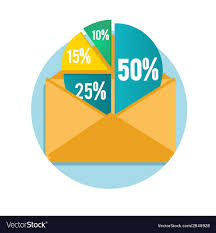 Open Envelope With Business Pie Chart