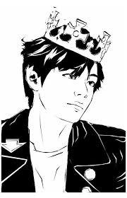 Bt21 bts charactor wallpaper desktop my art about bts in 2019 see more ideas. Bts Stencil Art Btsstencilart Model Kim Taehyung Or Bts V War Of Hormones Era Fanart By Me Stencil Art Pop Art Drawing Bts Drawings