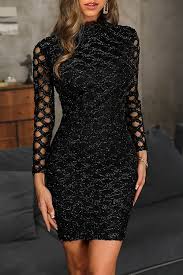 Sequin Dress Accessories In 2020 Ladies Mini Dresses Black Bodycon Dress Elegant Midi Dresses