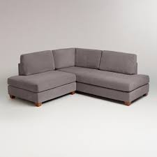 Charcoal Wyatt Sectional Sofa World Market Sofas Fur Kleine Raume Ecksofas Sofa