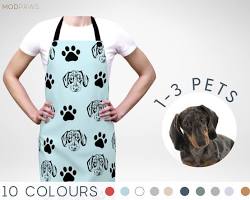 apron with a pet's photo on itの画像