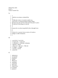 Wordly wise 3000, 4th edition, book 7 contains 20 lessons with 15 words per lesson and focuses on preparing students to be able to decipher words they'll encounter in content area texts, literature, and tests. English 11 Vocabulary Lesson 9 Mental And Behavioural Disorders Abnormal Psychology