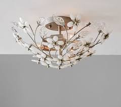 Capiz flush mount pottery barn. Grace White Flower Flushmount Pottery Barn Kids