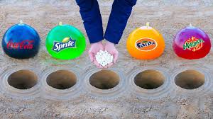 Experiment Cola Sprite Fanta Mirinda And Mentos Underground Youtube
