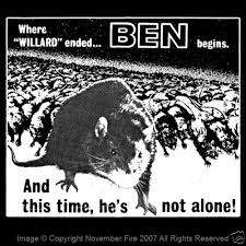 Ben WILLARD Michael Jackson Killer Rats Cult Film Creature Feature Shirt  NFT380