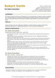 It is as an important link that connects the car manufacturers to their potential customers. Car Sales Consultant Resume Samples Qwikresume