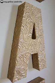 How To Faux Metal Wall Letters Cardboard Letters Metal Wall Letters Letter A Crafts