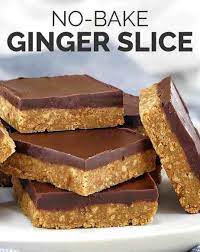 This No Bake Ginger Slice Recipe Ginger Bars Makes The Perfect Afternoon Tea Time Or Any Time Trea Ginger Recipes Dessert Tray Bake Recipes Dessert Recipes