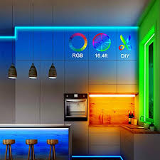 Get an even better kitchen life with the ability to dim, turn off and turn on lights wirelessly. Bathebright Led Strip Lights 16 4ft Rgb Color Changing For Bedroom Room Kitchen Ceiling With 44 Keys Remote Control Pricepulse