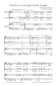 Freedom Is Coming Hamba Vangeli Sab By J W Pepper Sheet Music Sheet Music World Music Music
