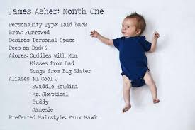 Some Include The Baby S Monthly Facts For Posterity Monthly Baby Pictures Baby Month By Month Babies First Year