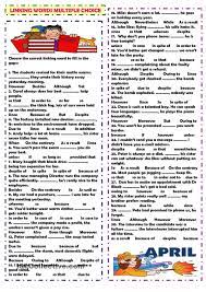 Linking Words Multiple Choice Linking Words Teaching English Grammar English Grammar Worksheets