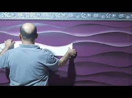 ديكور 3d على شكل أمواج youtube diy wall painting geometric design art wall painting