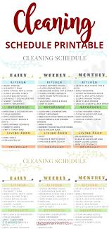 There are many different cleaning schedules out there and they are all great. Printable Cleaning Schedule Easy Peasy Creative Ideas