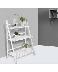 The plant stand ships flat to your door and requires assembly upon opening. Decorative Planter Shelving With 3 Garden Tools For Indoor And Outdoor Zerone Wood Plant Stand With 3 Levels Expressipnetwork Hu