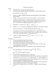 Derivatives derivative applications limits integrals integral applications riemann sum series ode multivariable calculus laplace transform taylor/maclaurin series fourier series. Calculus Cheat Sheet