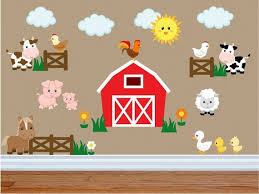 I just remembered that i bought an animal sticker book from edinburgh zoo to decorate my room with. Farm Animal Wall Decals Kids Wall Stickers Peel Andstick Etsy In 2021 Farm Animal Nursery Decor Animal Kids Room Kids Wall Decals