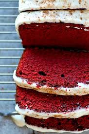 The cake actually predates its american arrival in amelia simmons' 1796 cookbook, american cookery, which is recognized as the first american cookbook. Red Velvet Pound Cake With Cream Cheese Glaze
