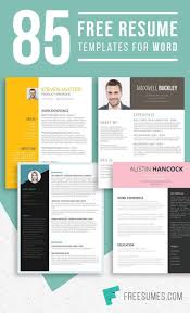 The eternal summer of beginnings! 85 Free Resume Templates For Microsoft Word Freesumes Com Free Resume Templates Cv Colle Free Resume Template Word Resume Template Word Resume Templates